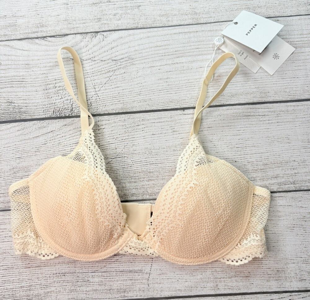 Pepper Signature All You Bra Lace Lightly Lined Underwired Size 34A